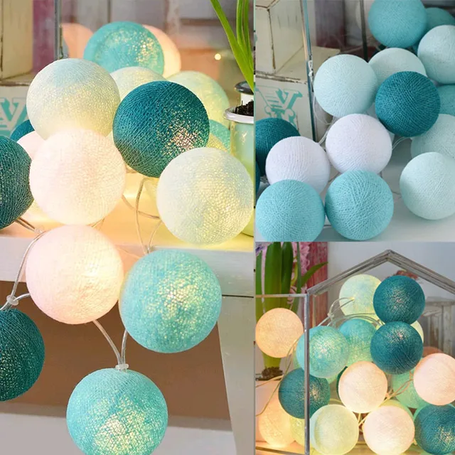 Cotton Ball LED String Lights