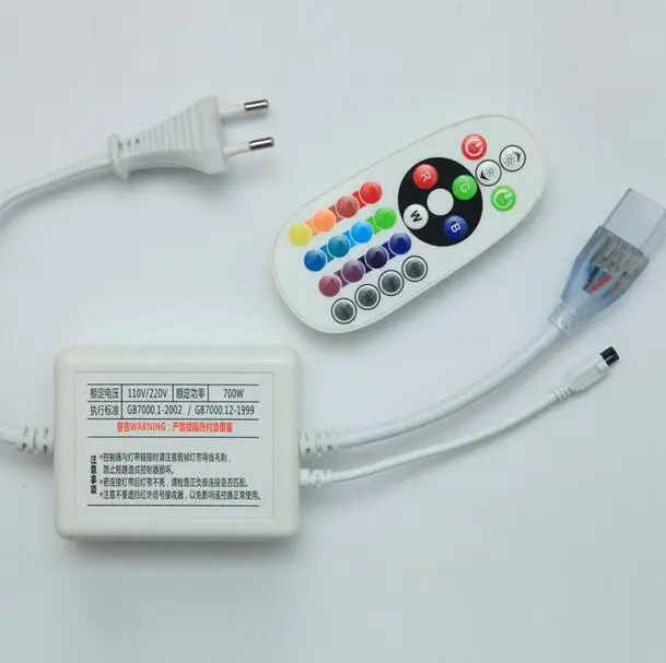 Светодиодная лента 220 5050 В 50 м 100 IP67 водонепроницаемая двухцветная RGB веревка для