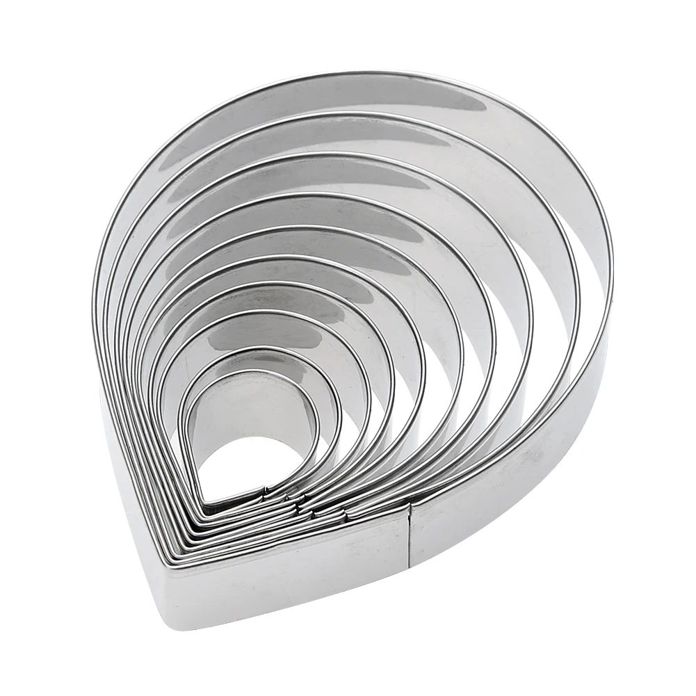 

10pcs Metal Fondant Cake Mold Stainless Steel Rose Petal Cookie Cutter Baking Tool Kitchen Accessaries Drop Shiping