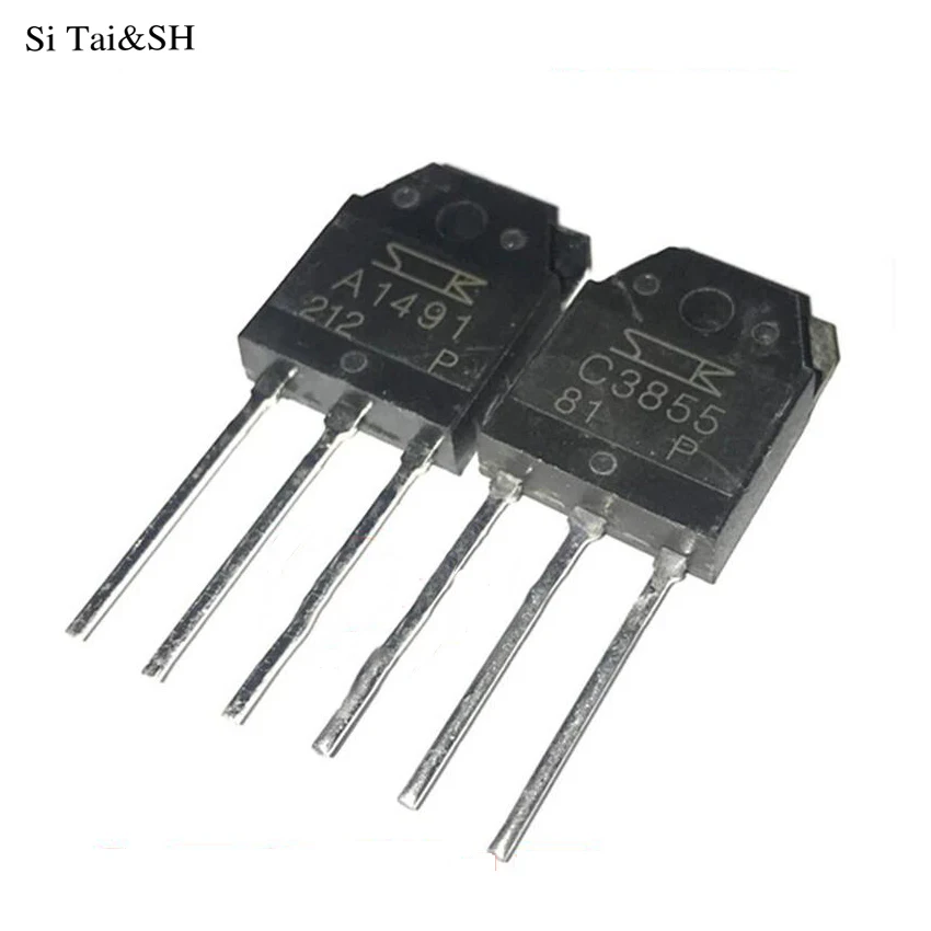 

2PCS (1PCS=A1491 1PCS=C3855) 2SA1491 2SC3855 TO-3P integrated circuit