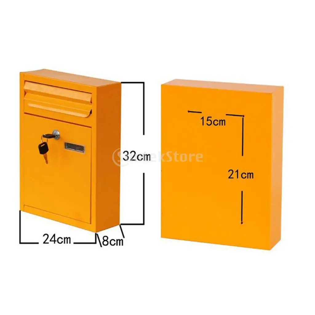 LOCKABLE OUTSIDE LETTERBOX LETTER POST MAIL BOX POSTBOX WITH KEYED LOCKSET, WALL MOUNTED, RURAL SECURITY MAILBOXES