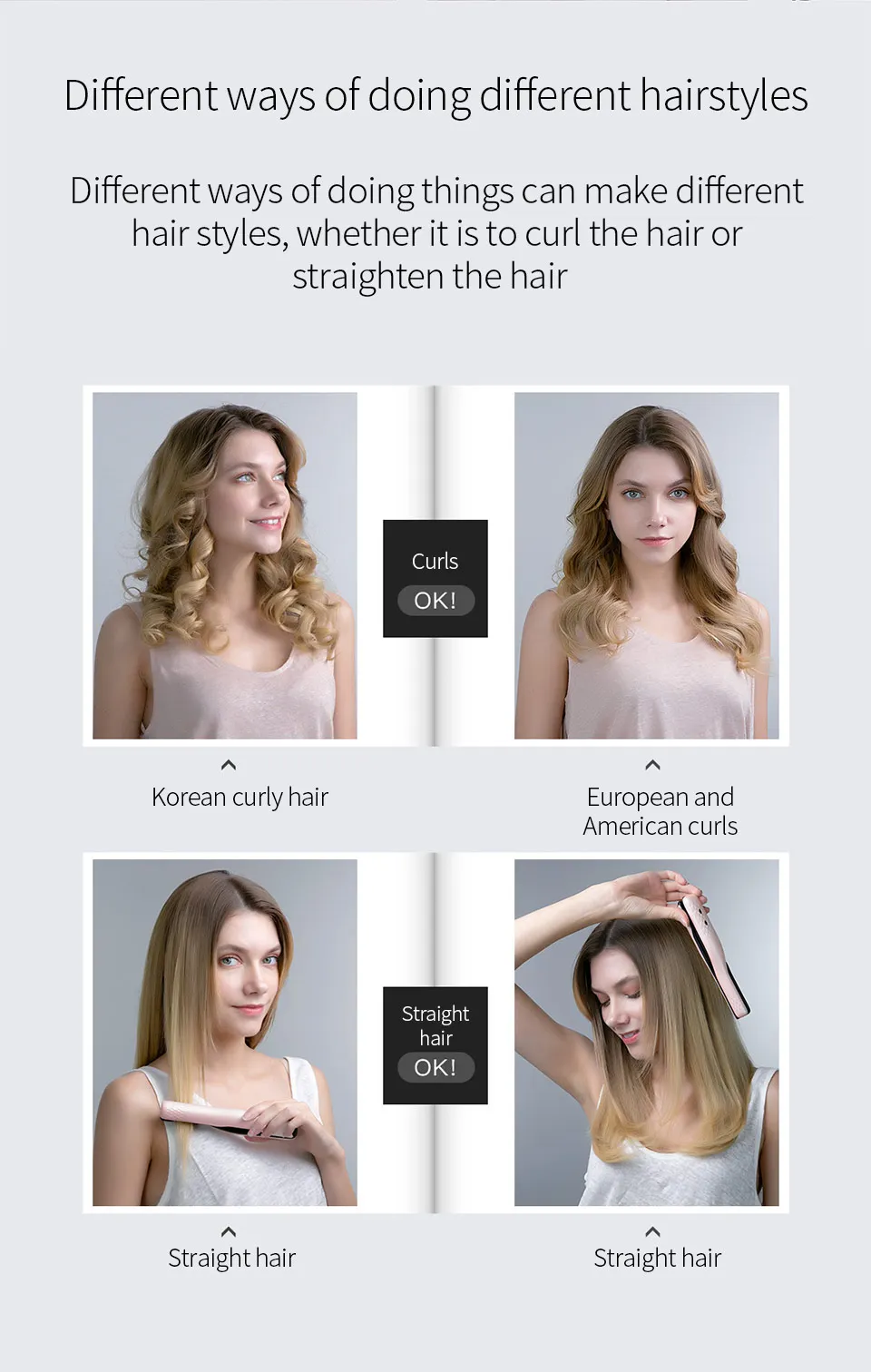 Xiaomi Youpin ENCHEN беспроводной мини два применения палка для волос Большая емкость отрицательная клемма аккумулятора ионизация волос Уход снижение травм 34