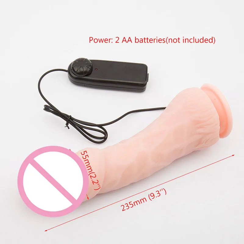 Super Soft Silicone Huge Dildo Realistic, Multi Speed Big Dildo Vibrator, Artificial Penis Suction Cup, Adult Sex Toys for Woman