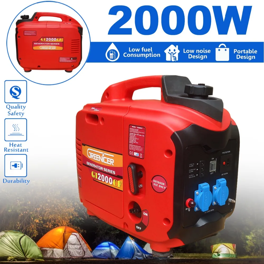generator electric ac 220v portable power engine dc gasoline kw digital ture starter inverter jump