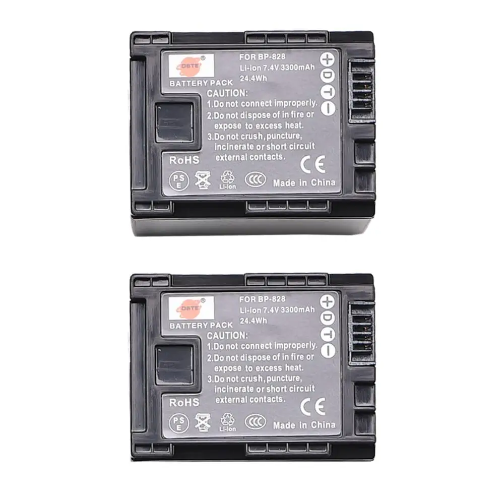 DSTE 2 шт. BP-828 Аккумулятор для камеры Canon HF-G30 XA20 XA25