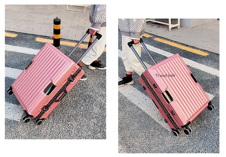 Механический анти-осень износостойкий алюминиевая рама 20/24 дюймов Размер багаж на колесиках фирменный туристический чемодан на вращающихся колесиках