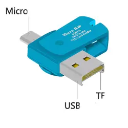 Красочные мини-адаптер для microsd USB 2,0 OTG Смарт-конвертер для ноутбука таблетки телефона TF чтения карт памяти