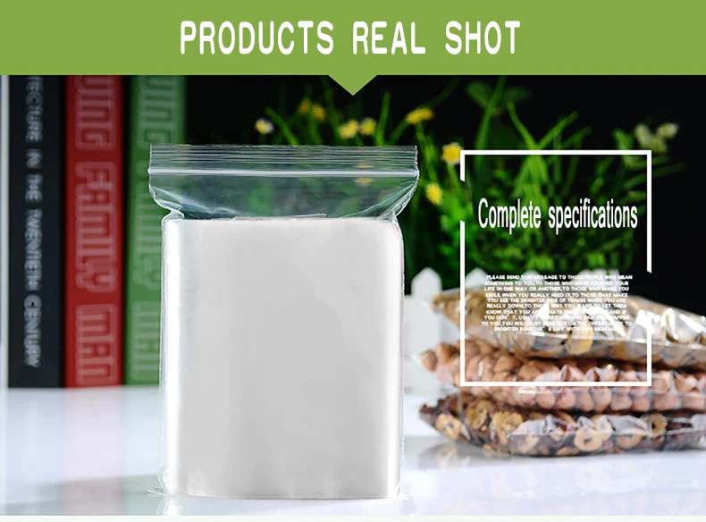 1 Transparent,Ziplock bag,Reseal,Zipper,Bulging ed edge,line,package,Store,Home,Office,food,magazine,Powder,granules.Dried fruit,tea,seasoning,whole grains,casual 11