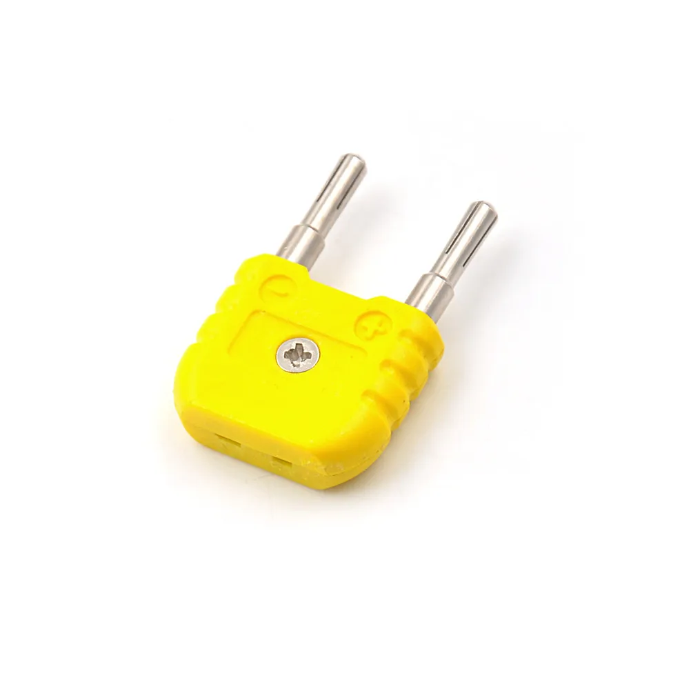 1 шт. желтый Мини K Тип К круглый разъем типа банан термометр к-тип термопары адаптер штекер