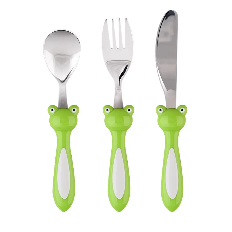 Kids Lovely Peter Cutlery Sets 304 Stainless Steel Mirror Polish Knife Spoon and Fork Set Children