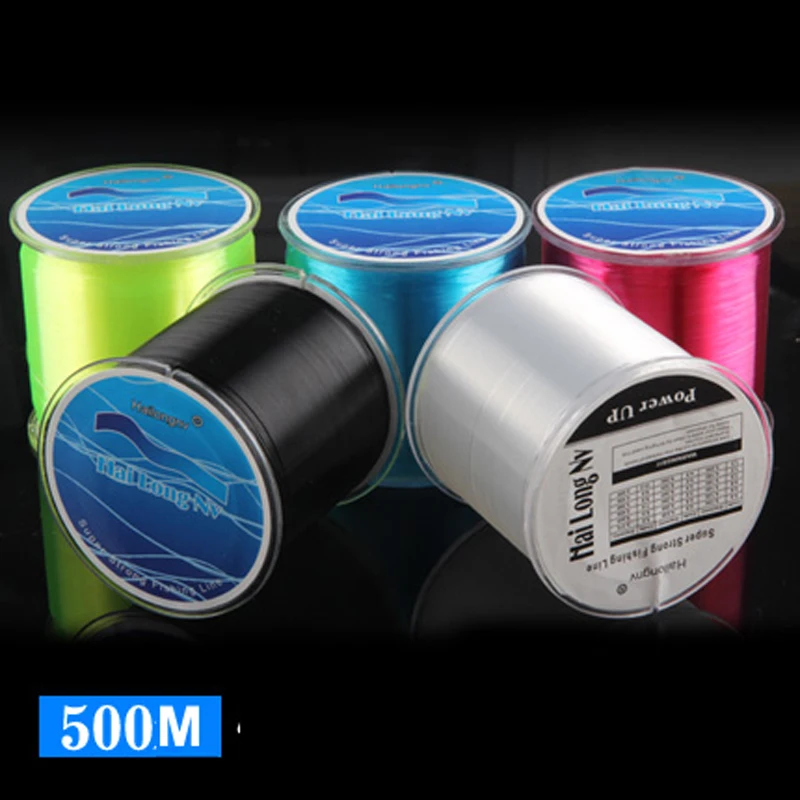 Yeni sayaç naylon olta linha monofilamento Monofilament özel makara 500 M naylon balık hattı Vsdraad florokarbon