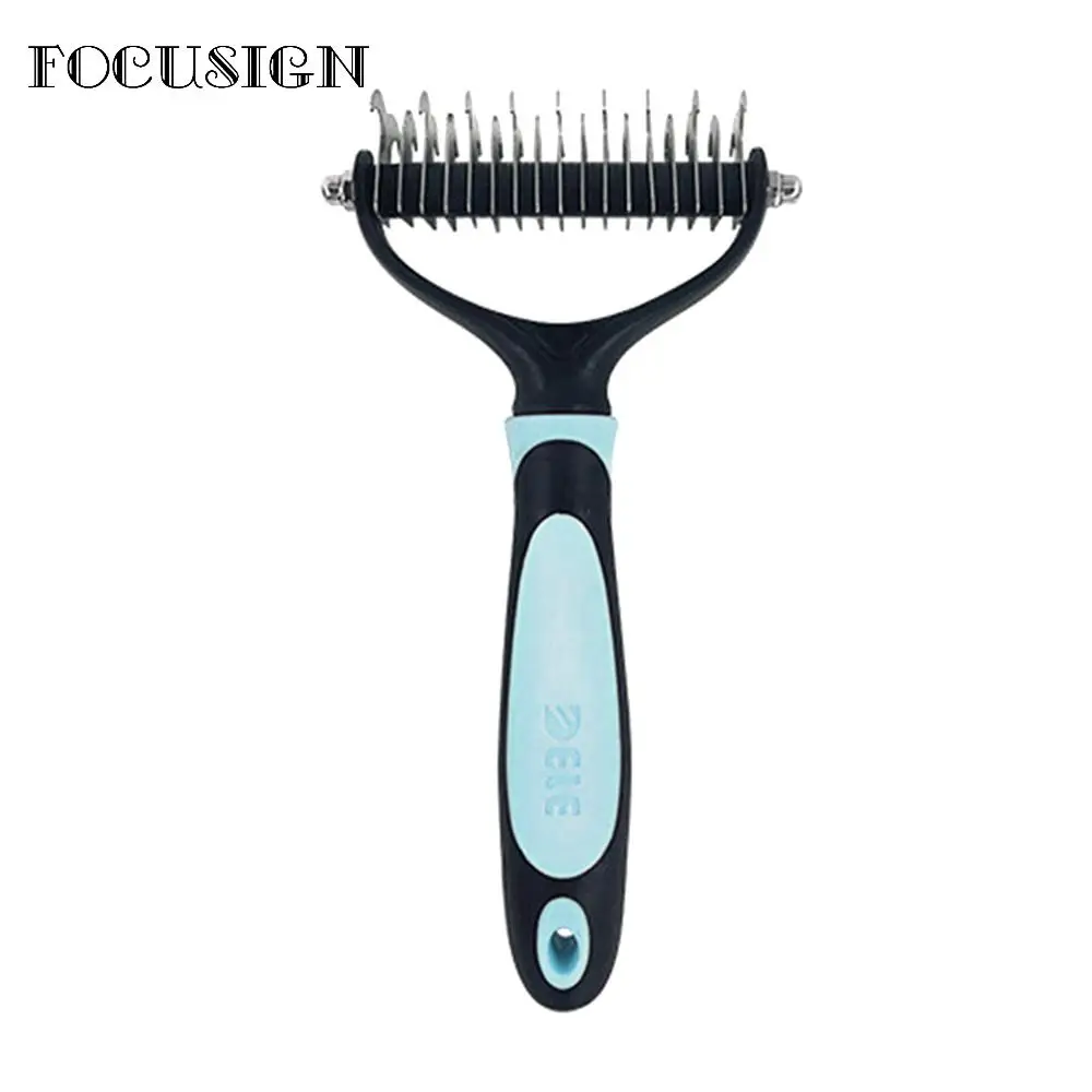 FOCUSIGN 1PC Pet grooming Hair brush Rake Dogs Comb Multifunction
