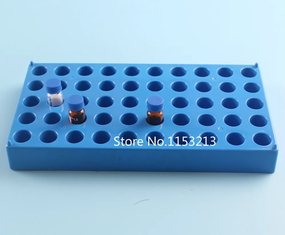 5pcs/lot 1.5ml plastic Chromatography vial stand for place 50 vials 2ml