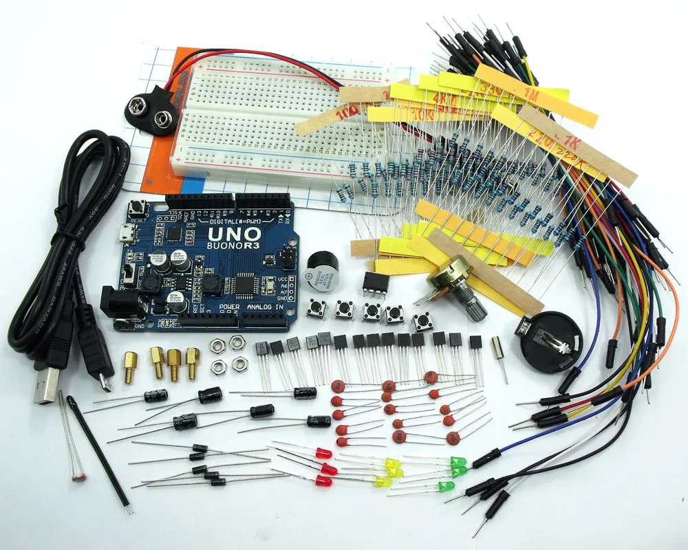 

ASK-02 Electronic Project Starter Kit UNO R3 for arduino Resistors Capacitor LED
