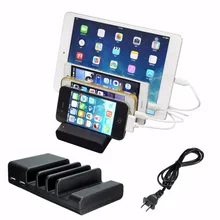 2018 Universal Smartphone Holder Charger 4-Port Multi USB Charging Station Stand Desktop Charger Dock For IPhone Tablet Holder
