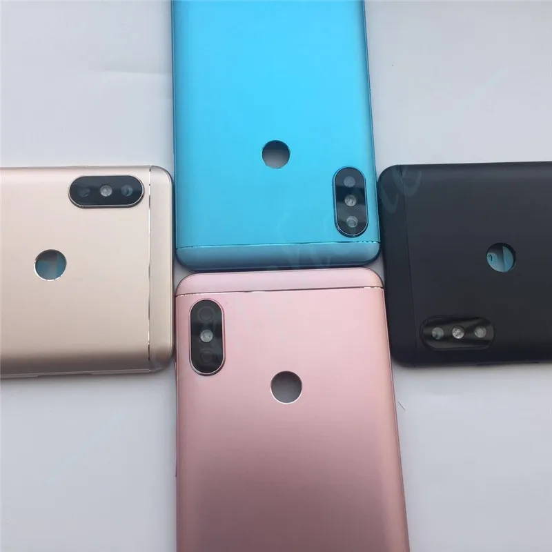 Новые запасные части для Xiaomi Redmi Note 5/Note 5 Pro Корпус задней крышки батареи+ боковые кнопки+ Замена объектива вспышки камеры