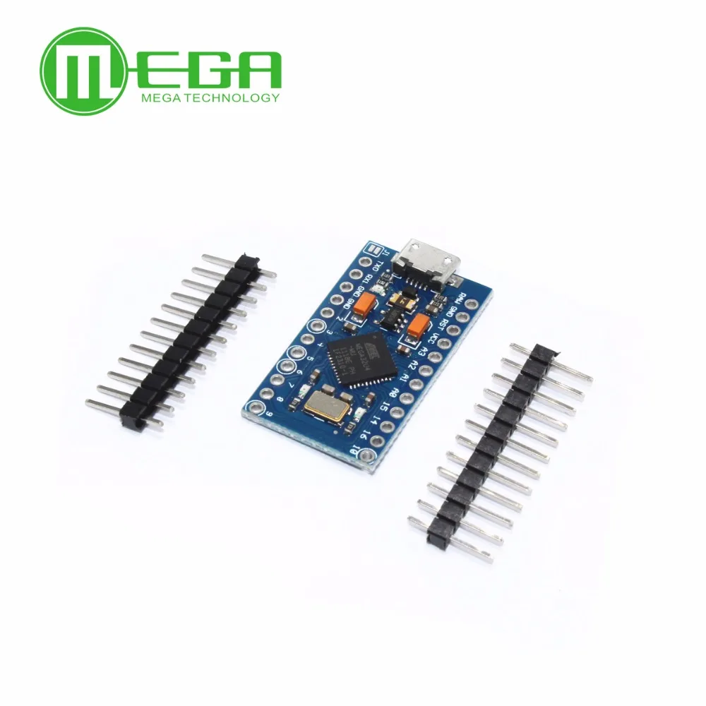 Модуль Pro Micro ATMEGA32U4 5 В/16 МГц с Загрузчиком для arduino MINI USB/Micro USB 2 рядным штырьковым
