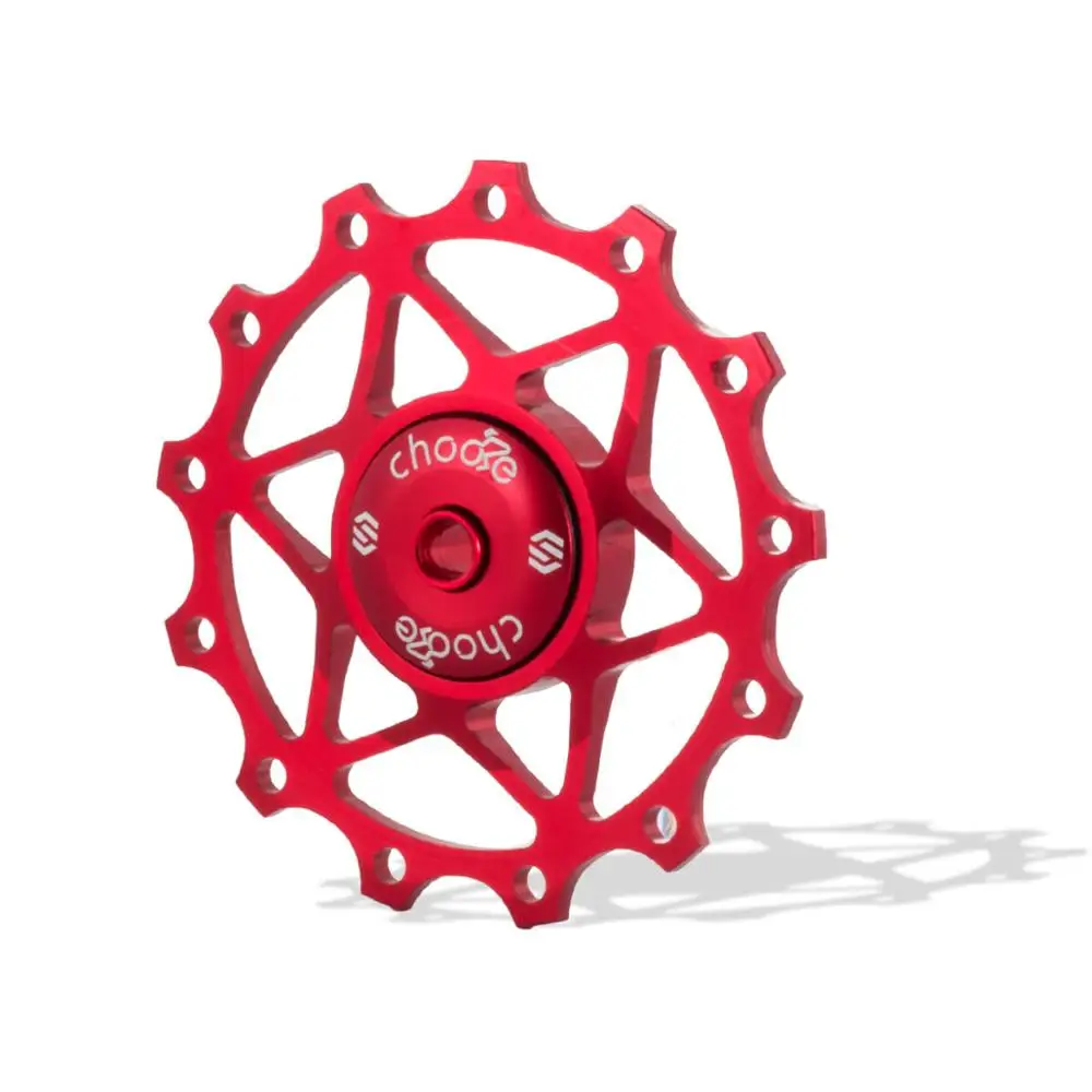 Выберите Mtb велосипед задний механизм переключения передач 13 T/15 T Al CNC керамические подшипники направляющие колеса для SHIMANO и SRAM 11 скорость натяжения Pully - Цвет: Red 13T