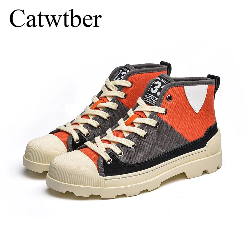 Catwtber открытый Модные рабочие ботинки человек безопасности сапоги осень зима Для