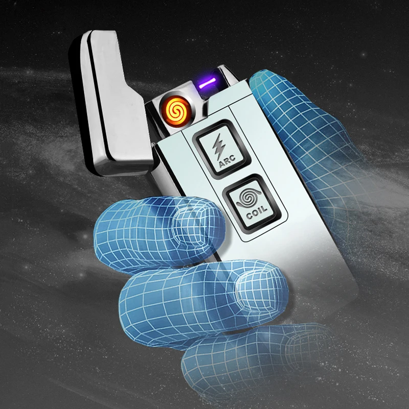 

USB Charging Arc Dual-Purpose Electronic Cigarette Lighter Plasma Touch Induction Ignition Windproof Pulsed Smoking Lighters