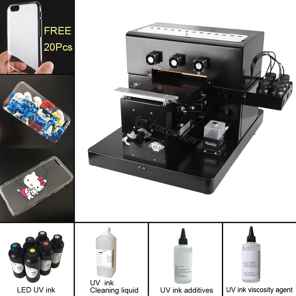 2018 A4 Small size UV Printer Golf UV Flatbed Printer for