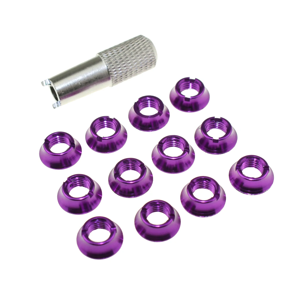 

STAR POWER Radio Control Transmitter Switch Color Nut for Futaba JR RC Toys 12-Piece with 1pcs Wrench