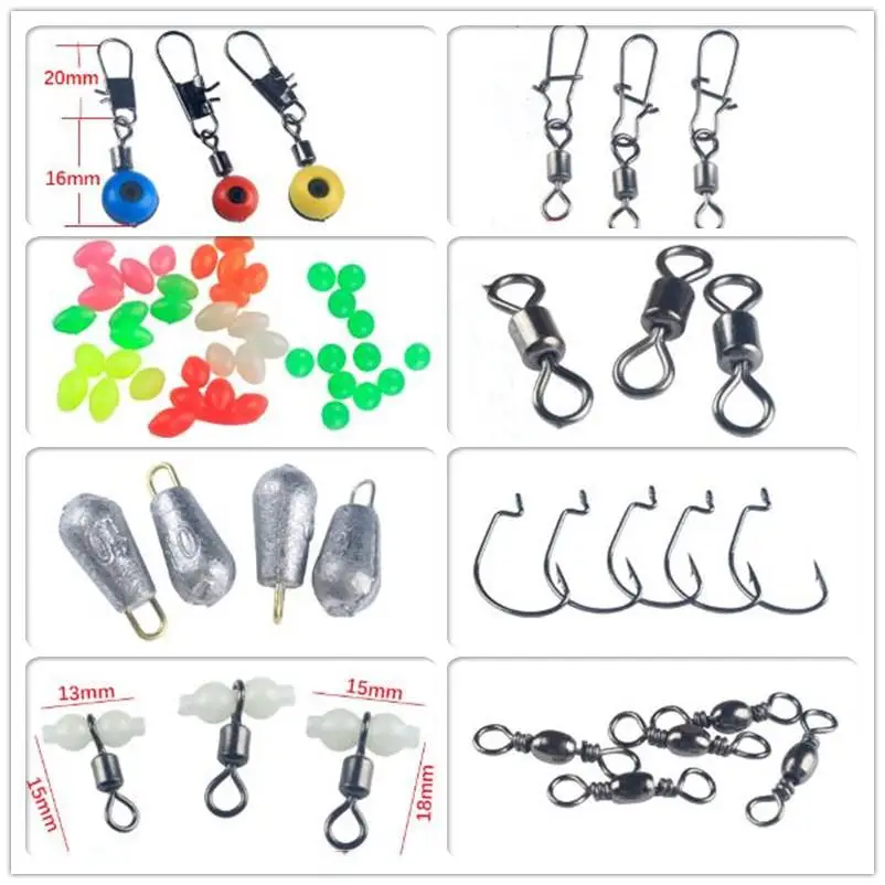 

Mounchain 177PCS/Set 16 Multiple Fishing Accessories Set Fishing Tackle Safety Portable Box