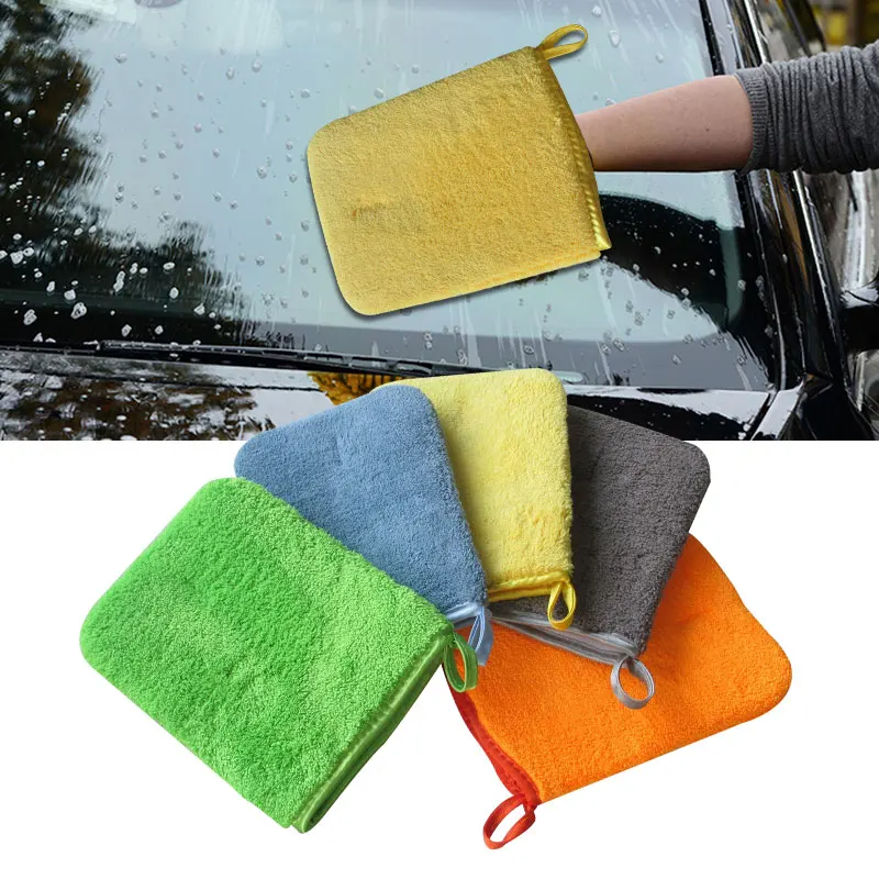 Перчатка для мытья автомобилей перчатка для мытья автомобиля перчатка для автомойки Толстая воском Univrsal Бытовая Чистка