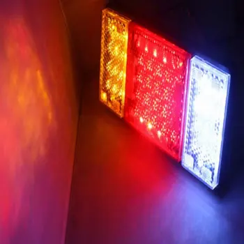 

44led 2pcs Tail Lights Warning Lights Caravan Car Stop Indicator Durable Super Bright Rear Lamps