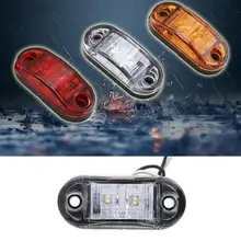 12V Красный светодиодный 2," 2 диодный светильник Овальный клиренса прицепа грузовика Боковой габаритный фонарь