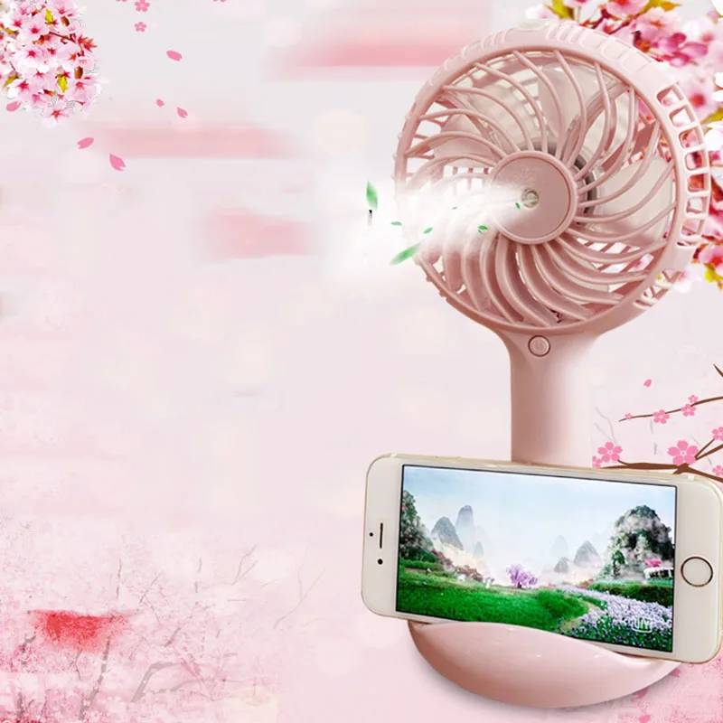 

2000mAh Portable Neck Fan Electric USB Rechargeable Handheld Mini Fan Small Cooling Air Conditioner Humidifier for Outdoor