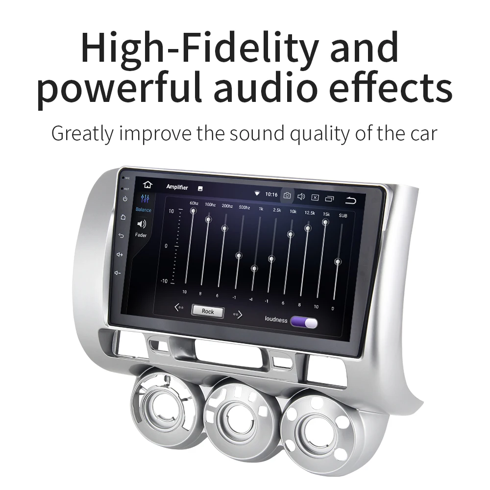 Discount Android 9.0 1 Din Car Radio GPS for Honda JAZZ FIT 2002 2003 2004 2005 2006 2007 2008 Manual AC LFD IPS 1024*600 3