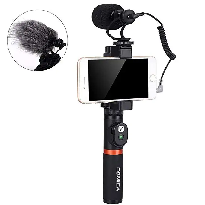 Comica смартфон видео комплект CVM-VM10-K2 Filmmaker мини штатив с видео микрофон Rig для iPhone 8 Plus samsung huawei - Цвет: CVM-VM10-K3