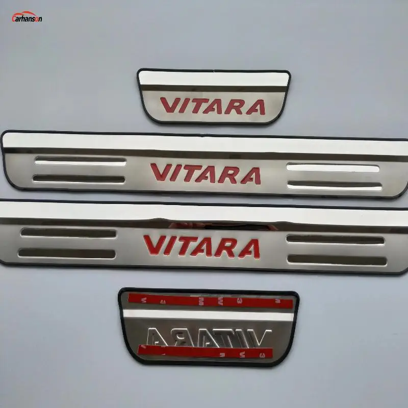 Аксессуары для suzuki vitara 2018 Накладка на порог из нержавеющей стали протектор