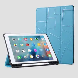 Чехол Smart Case для iPad 2018 9,7 Pro 9,7 с карандаш держатель силиконовый мягкий чехол для iPad Air 2/Air 1 случай принципиально 2017 9,7