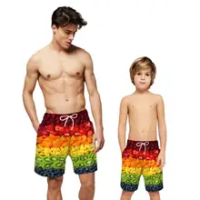Одинаковая одежда для всей семьи плавки с 3D рисунком фруктов для всей семьи, для папы, папы и сына пляжные шорты для плавания для мужчин и детей Одинаковая одежда для семьи