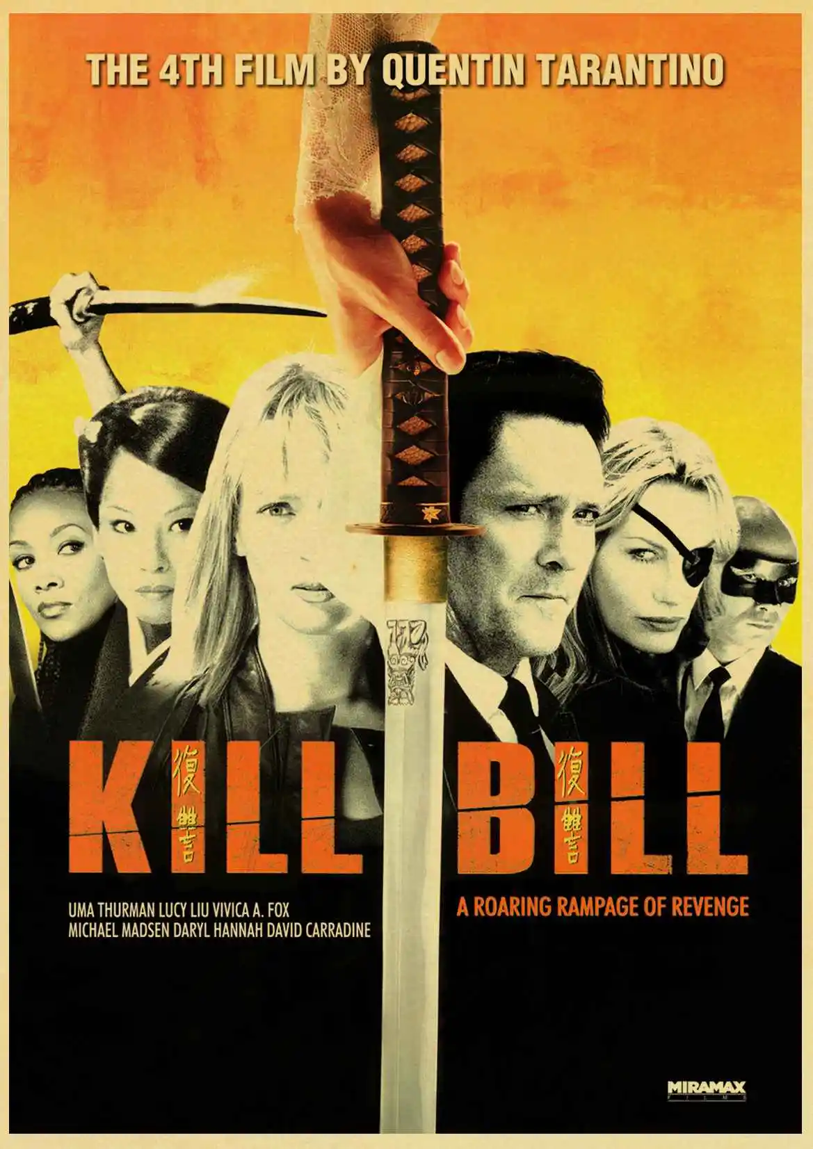 Классический фильм Kill Bill винтажные Плакаты для дома/бара/гостиной Декор крафт-бумага высокого качества плакат стикер стены - Цвет: D79