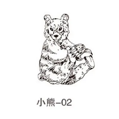 Милые лесные животные кролик Винтажные Украшения штамп деревянные и резиновые штампы для скрапбукинга канцелярские принадлежности DIY ремесло Стандартный штамп - Цвет: Bear