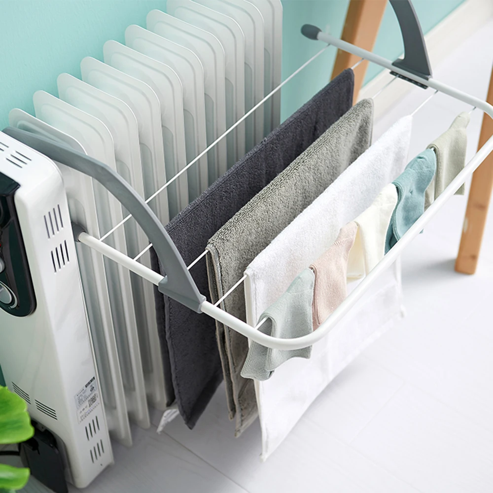 

Multi-Functional Innovative Clothing Hanger Portable Foldable Radiator Hanger Hanging Rack Clothes Shelf Towel Holder