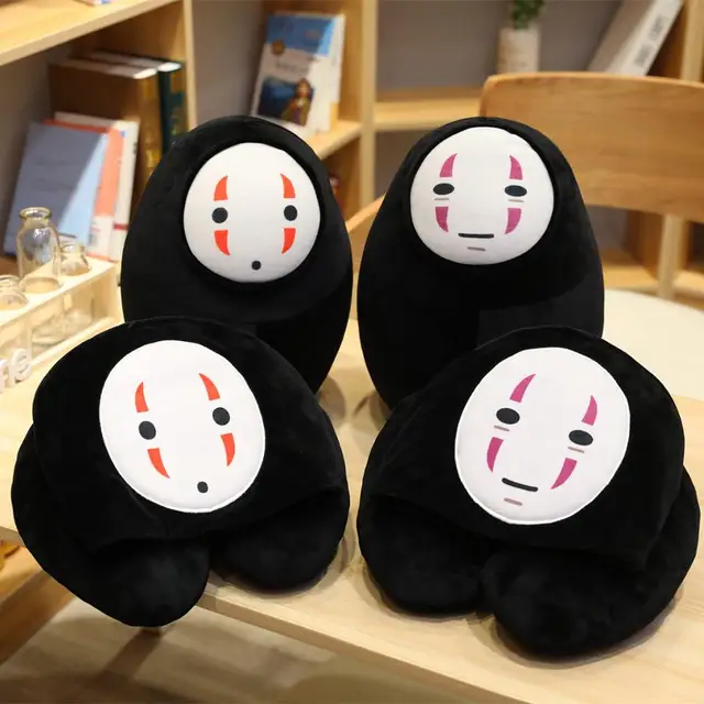 Kawaii Spirited Away No Face Neck Pillow & Hat Plush 6