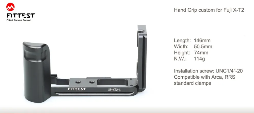 FITTEST вертикальный ручной фиксатор быстросъемной пластины для вертикальной съемки для цифровой фотокамеры Fuji Fujifilm X-T2 XT2
