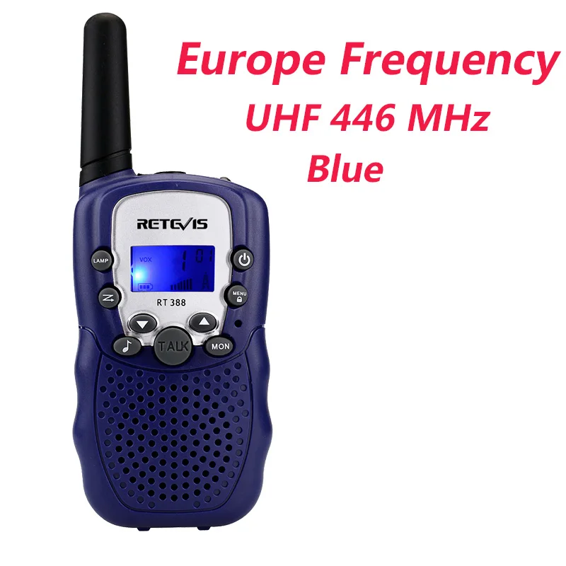 1 шт. мини-рация, детское радио Retevis RT388 0,5 Вт UHF 462-467 МГц, американское Портативное двухстороннее радио J7027 - Цвет: Europe Blue