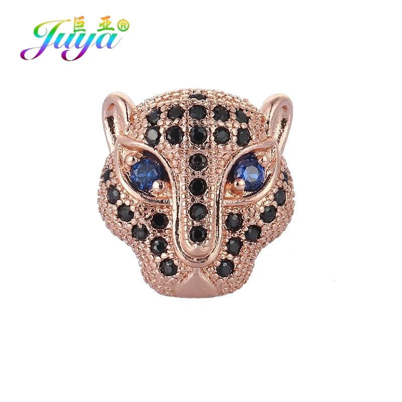 As Photo Juya DIY, для женщин и мужчин, натуральные камни, ювелирные изделия, европейский шарм, бусины ручной работы, леопард, Лев, голова Пантеры, металлические бусины, аксессуары - Цвет: As Photo