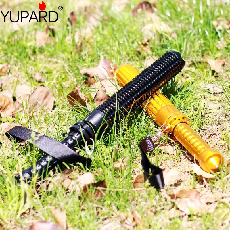 

YUPARD Tactical Baseball Bat Zoom LED XML T6 L2 Flashlight Self defense Torch 5 Mode 18650 Rechargeable Battery or AAA battery