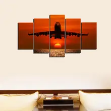 Airplane Wall Art for Kids Room Art Print Picture Red Sunset On The Sea Poster Canvas Painting For Home Decorations Dropshipping Airplane Wall Art for Kids Room Art Print Picture Red Sunset On The Sea Poster Canvas Painting For Home Decorations Dropshipping