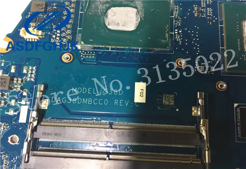 اللوحة لابتوب HP 17 اللوحة DAG38DMBCC0 REV: C SR2FQ I7-6700HQ غير المتكاملة N17E-G2-A1 100% اختبار موافق