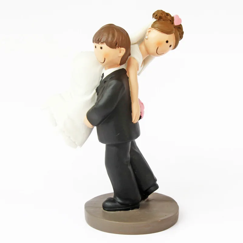 Wedding Decoration Resin Miniature Bride And Groom Figurines Funny