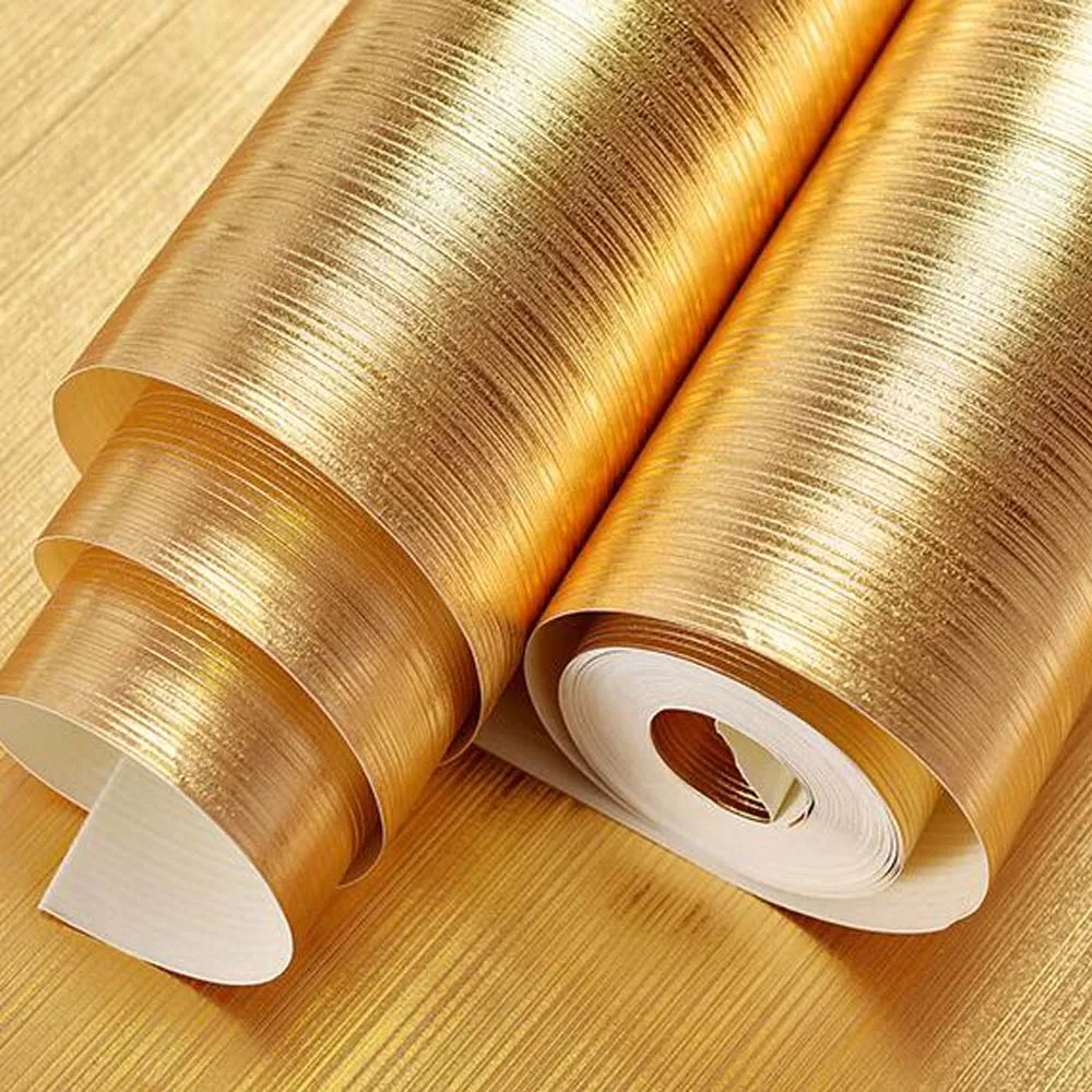 Online kaufen groÃhandel gold metallic tapete aus china gold ...