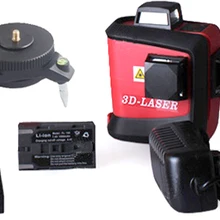 Новые Красные линии 3D 12 линий лазерный уровень, самонивелирующийся 360 горизонтальный, вертикальный крест супер мощный x0.7
