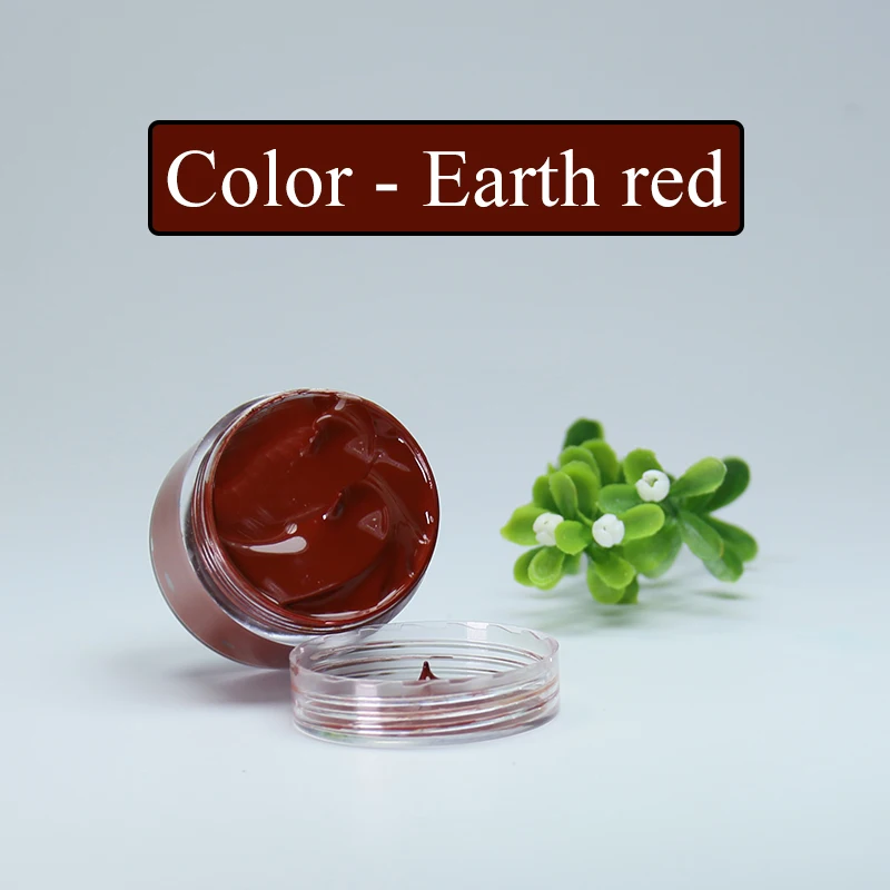 

earth red-Leather coloring paste,leather bag,sofa, shoe,clothing,refurbished to change color, handsel a sponge rub and gloves